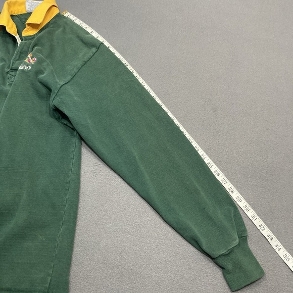 Vintage 90s Barbarian Rugby Shirt South Africa Springboks Men's Large Green - Picture 10 of 11